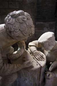 The Entombment and the swoon of the Virgin, (detail) by Ligier Richier